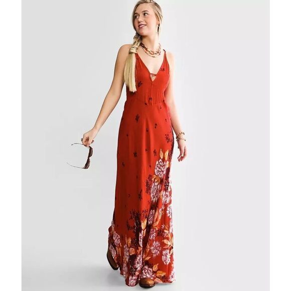 New Free People Get To You Maxi Dress Size S - Picture 3 of 12